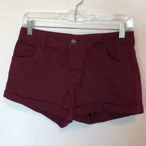Burgundy Khaki Shorts